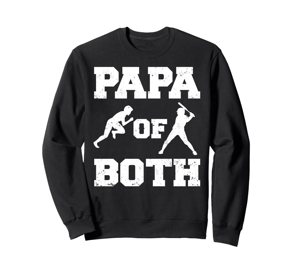 Papa Both Funny Baseball And Sweatshirt - Custom Art Print for Adults - T-Shirt, Sweatshirt, Hoodie