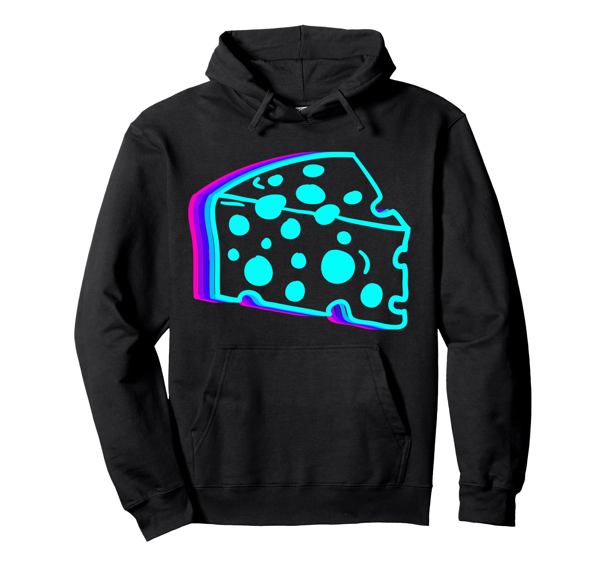 Cheese Gouda Feta Cheddar Vaporwave Hoodie - Casual Everyday Wear Men Women - T-Shirt, Sweatshirt, Hoodie
