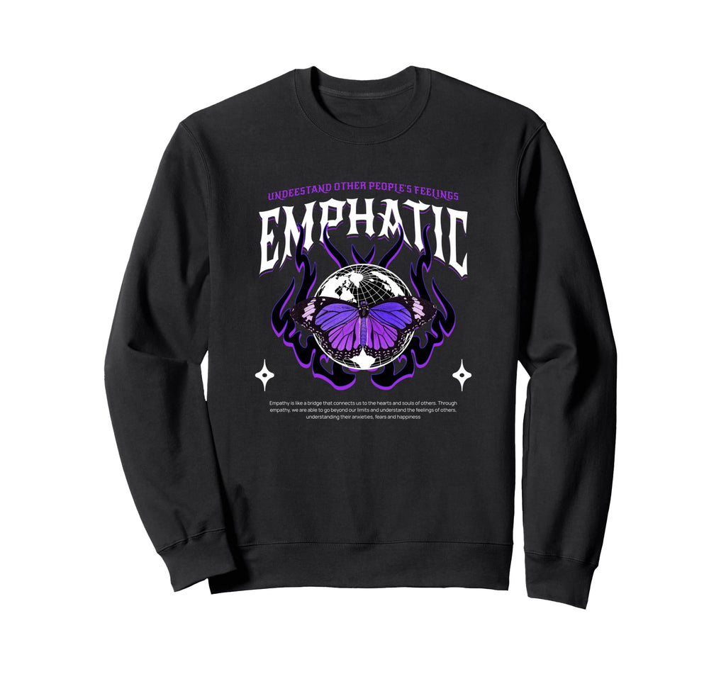 Butterfly Emphatic Y2K Grunge Aesthetic Sweatshirt - Graphic Print Unisex - T-Shirt, Sweatshirt, Hoodie