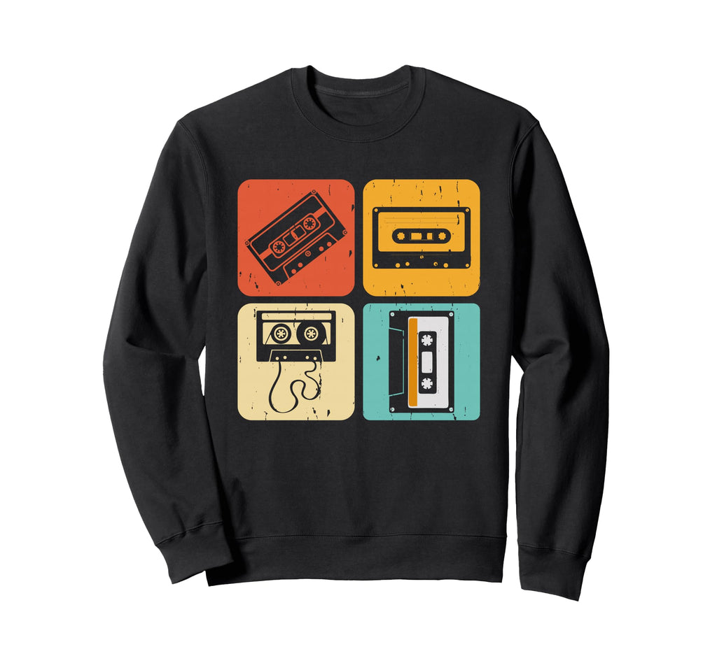 Colorful 80S 90S Tape Cassette Sweatshirt - Novelty Apparel Men Women - T-Shirt, Sweatshirt, Hoodie