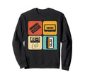 Colorful 80S 90S Tape Cassette Sweatshirt - Novelty Apparel Men Women - T-Shirt, Sweatshirt, Hoodie