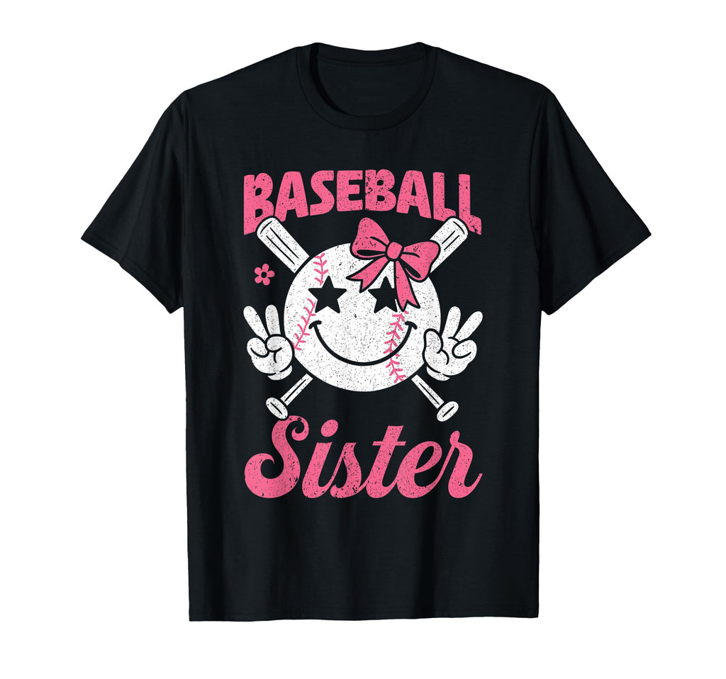 Baseball Sister Coquette Bow Biggest T-Shirt - Trendy Graphic for Adults - T-Shirt, Sweatshirt, Hoodie