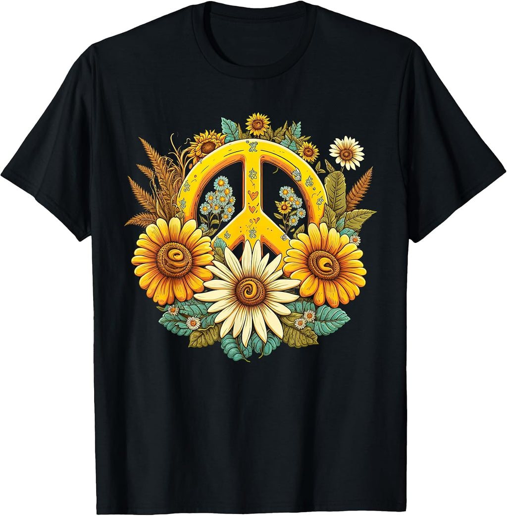 Groovy Daisy Peace Vibes - Adult & Kids T-Shirts, Sweatshirts & Hoodies apparel design preview 1