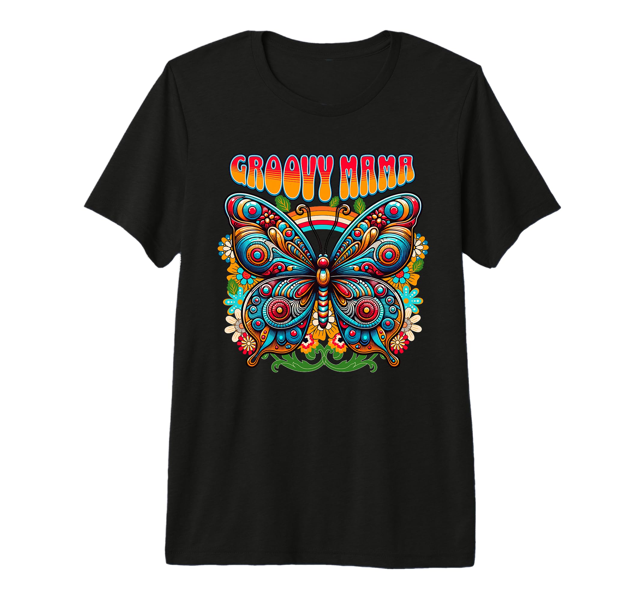 Groovy Mama Colorful Butterfly Boho T-Shirt - Fun Novelty Design Unisex - T-Shirt, Sweatshirt, Hoodie
