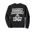 Haight Ashbury 1967 Hippie Boho Sweatshirt - Minimalist Print Unisex - T-Shirt, Sweatshirt, Hoodie