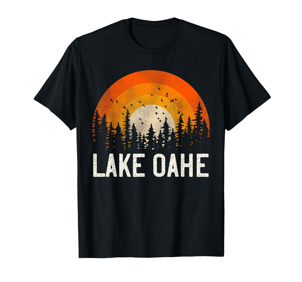 Lake Oahe 70S 80S T-Shirt - Fun Novelty Design for Adults - T-Shirt, Sweatshirt, Hoodie