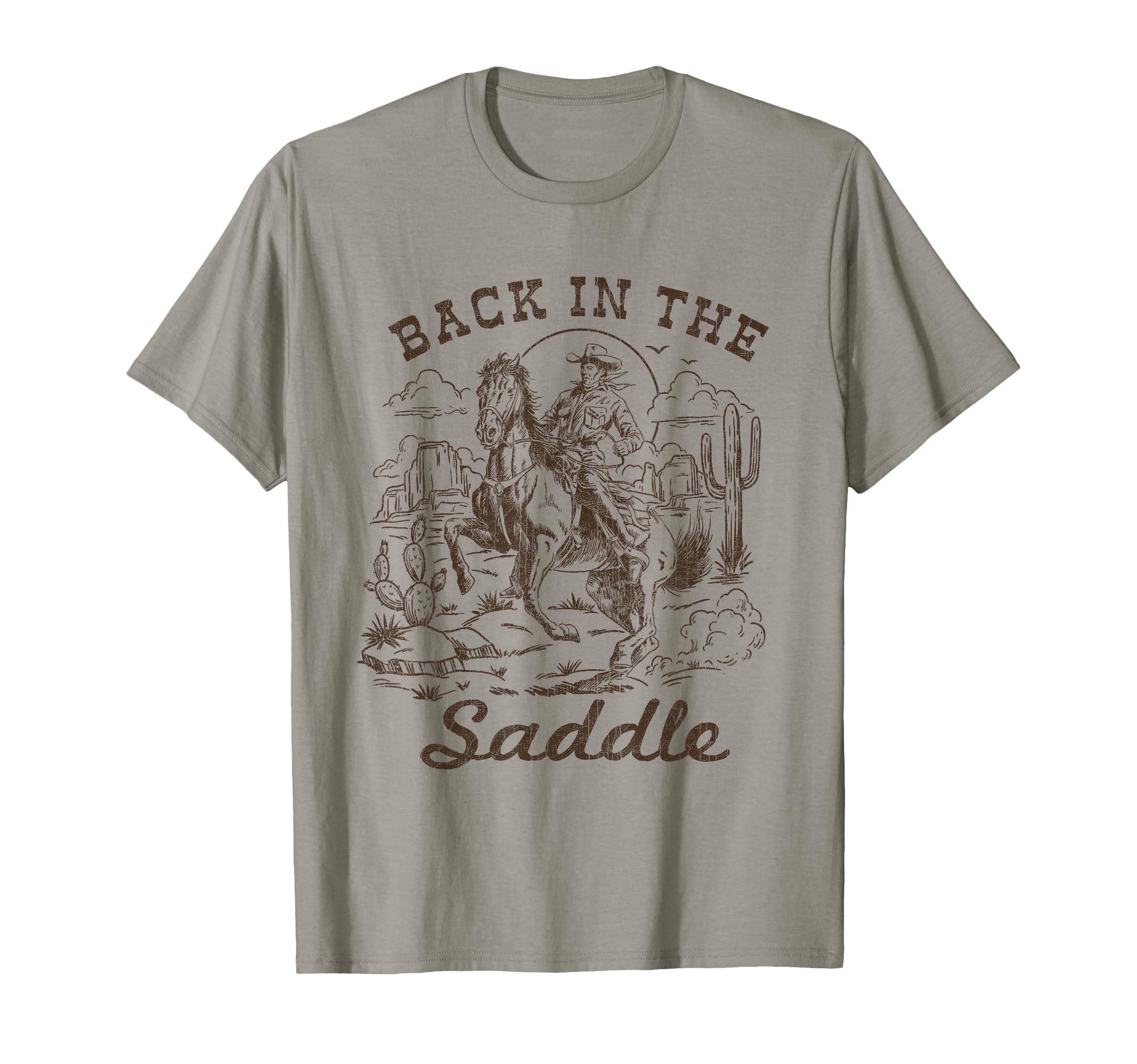 Back Saddle Western Rodeo Horse Riding T-Shirt - Unique Graphic Unisex - T-Shirt, Sweatshirt, Hoodie