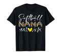 Softball Nana Leopard Softball Heart T-Shirt - Minimalist Print Unisex - T-Shirt, Sweatshirt, Hoodie
