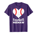 Baseball Meemaw Funny Baseball Heart T-Shirt - Aesthetic Graphic Unisex - T-Shirt, Sweatshirt, Hoodie