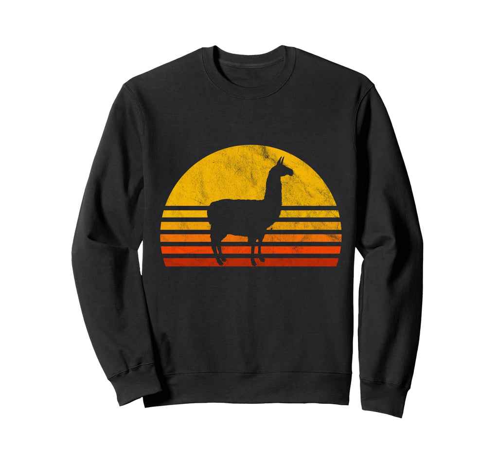 Llama Sunset Llama Sweatshirt - Unique Graphic Men Women - T-Shirt, Sweatshirt, Hoodie