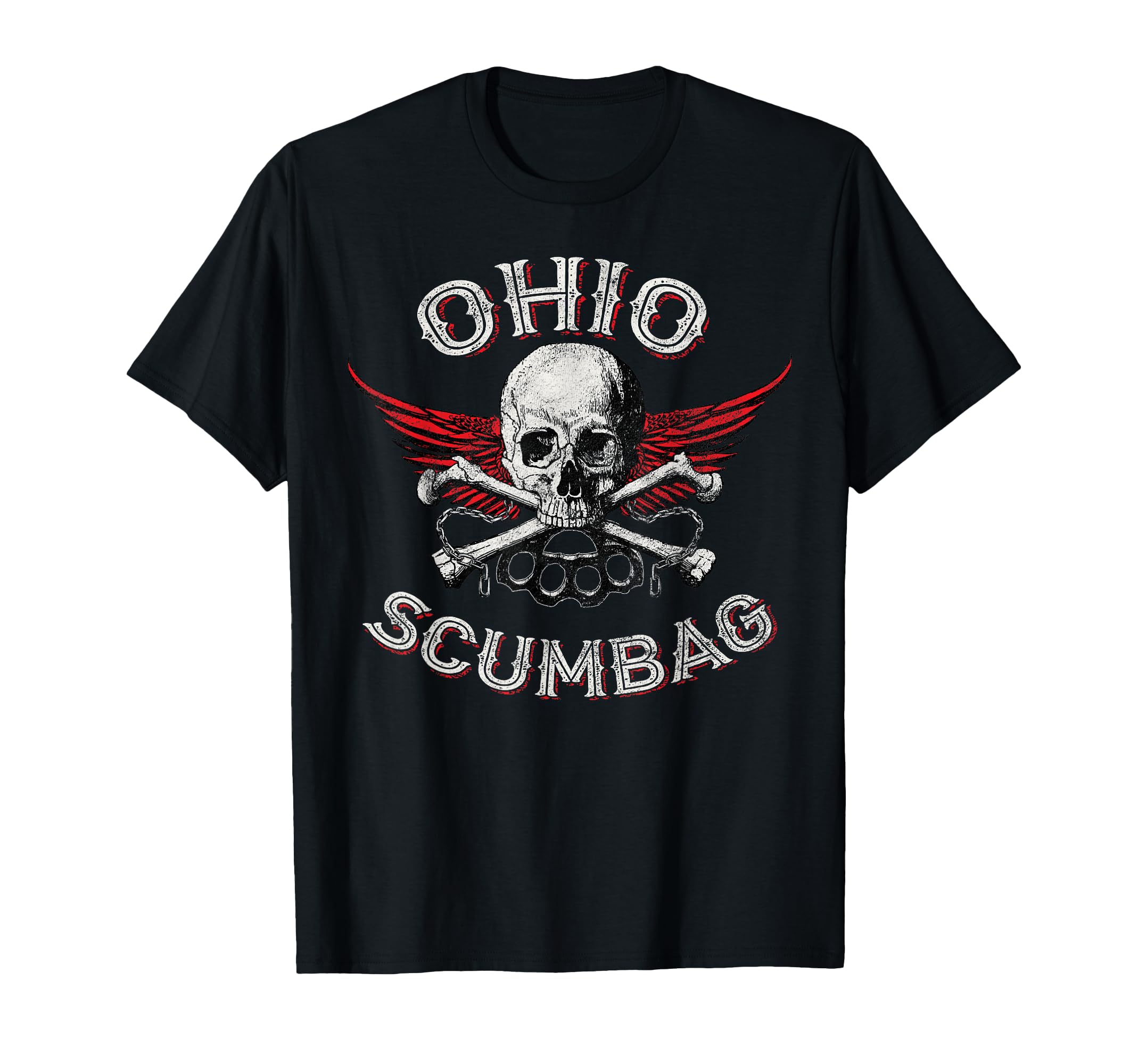 Funny Ohio Scumbag Distressed Skull T-Shirt - Aesthetic Graphic Unisex - T-Shirt, Sweatshirt, Hoodie