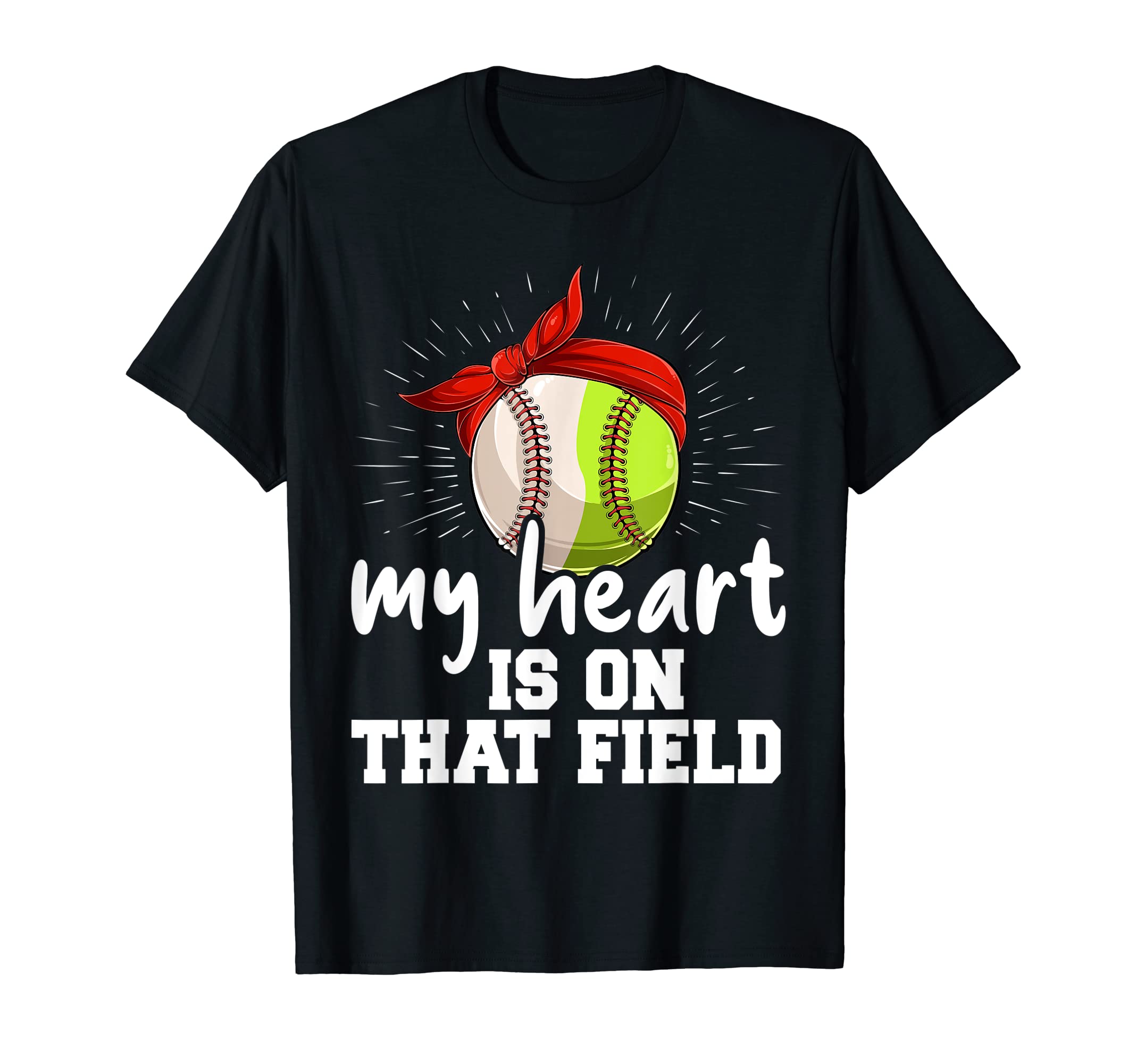 My Heart Is That Field Baseball T-Shirt - Unique Graphic Men Women - T-Shirt, Sweatshirt, Hoodie