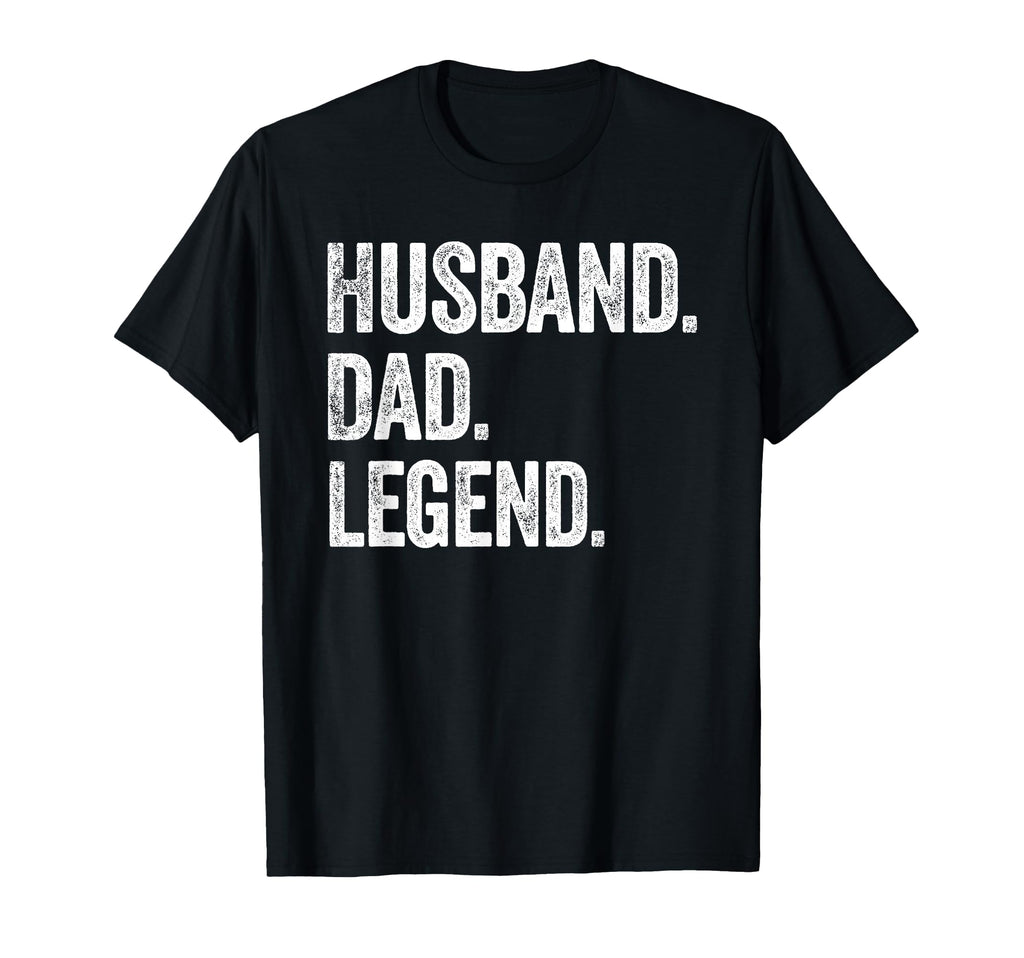 Husband Dad Legend Distressed Bold T-Shirt - Aesthetic Graphic Unisex - T-Shirt, Sweatshirt, Hoodie