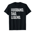 Husband Dad Legend Distressed Bold T-Shirt - Aesthetic Graphic Unisex - T-Shirt, Sweatshirt, Hoodie