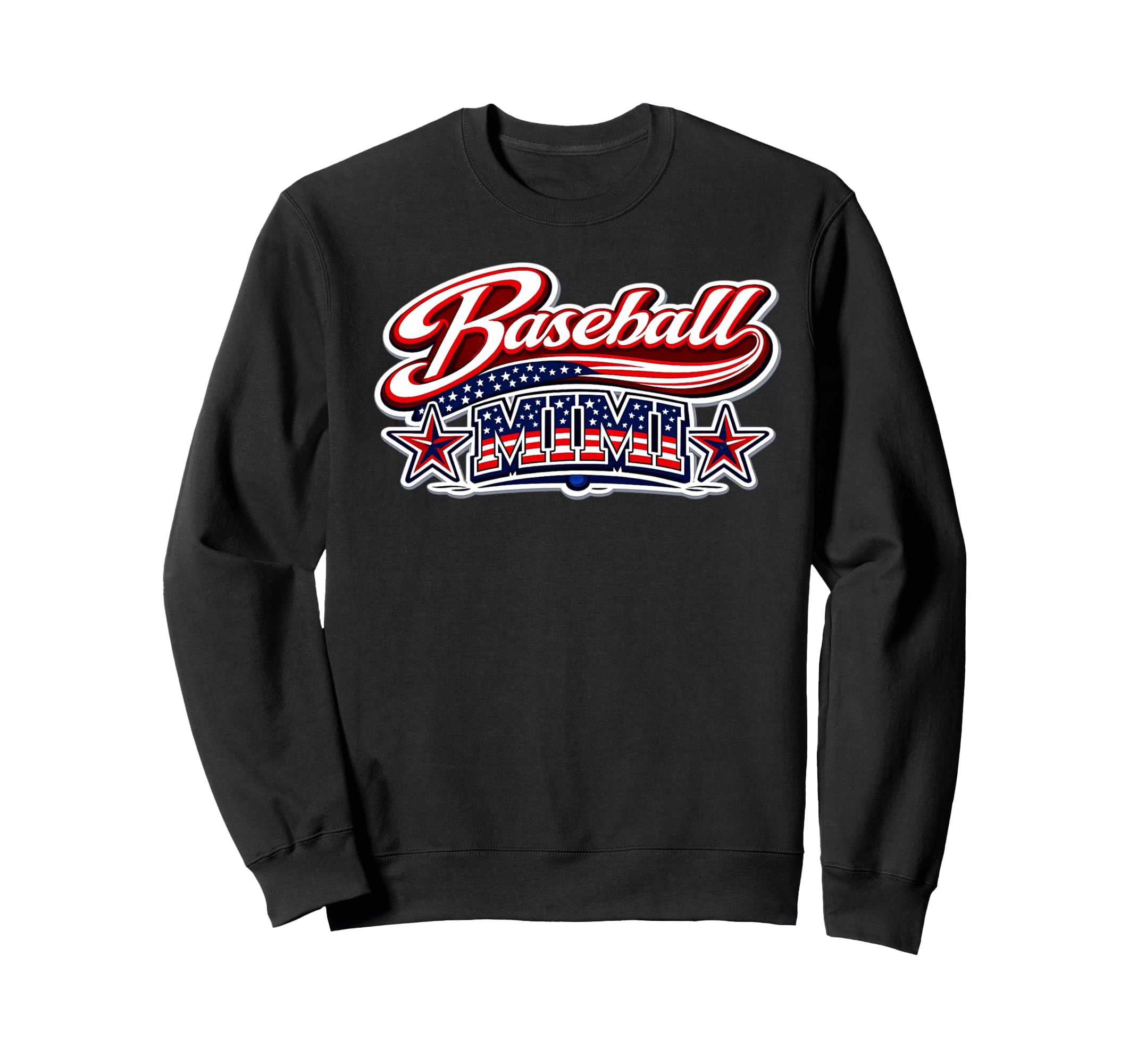 Baseball Mimi Usa Flag Patriotic Sweatshirt - Custom Art Print for Adults - T-Shirt, Sweatshirt, Hoodie