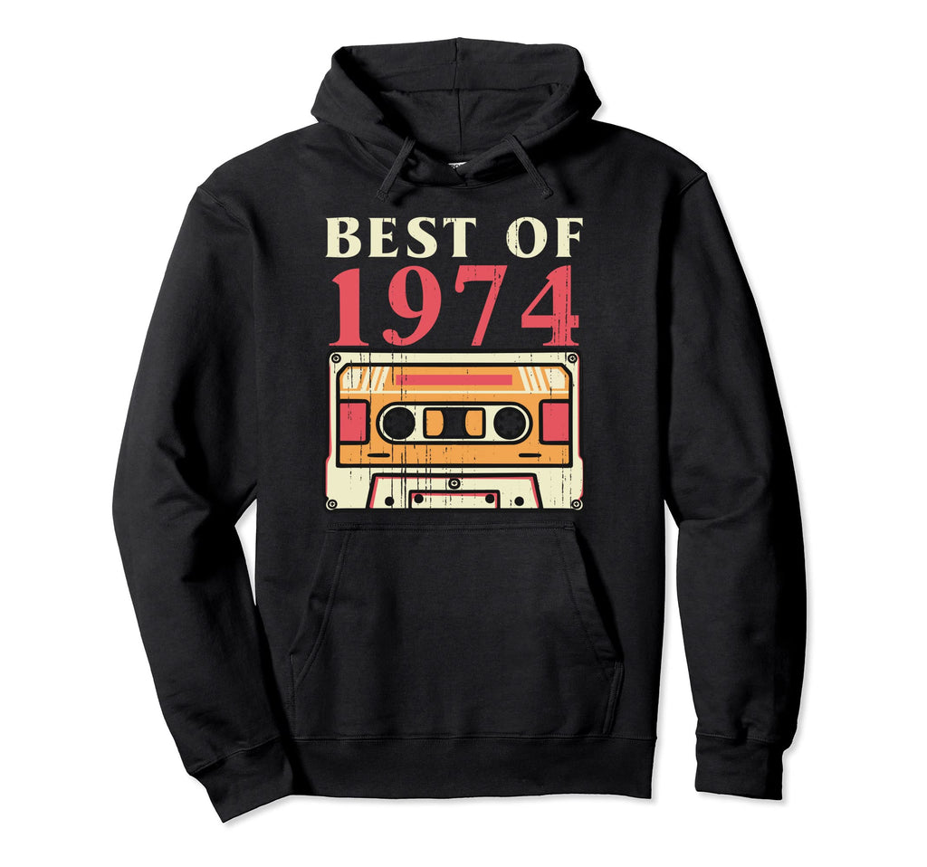 Best 1974 Cassette Tape 49 Years Old Hoodie - Unique Graphic Men Women - T-Shirt, Sweatshirt, Hoodie