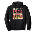 Best 1974 Cassette Tape 49 Years Old Hoodie - Unique Graphic Men Women - T-Shirt, Sweatshirt, Hoodie