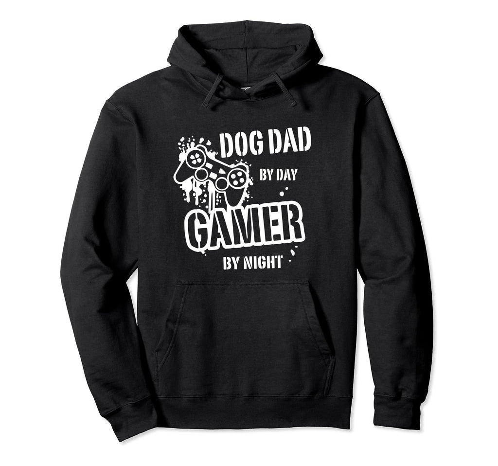 Dog Dad Day Gamer Night Daddy Gamer Hoodie - Custom Art Print Men Women - T-Shirt, Sweatshirt, Hoodie