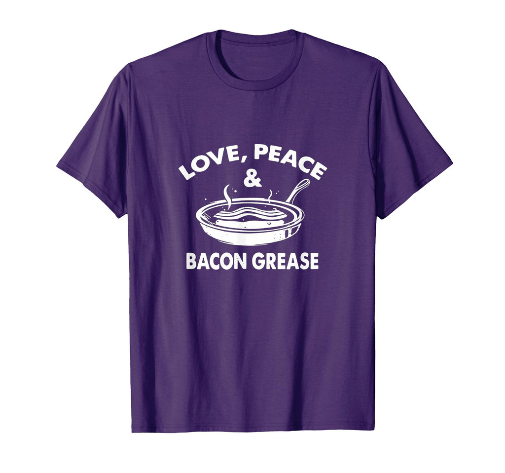 Love Peace Bacon Grease Cook Food Sweatshirt - Graphic Print for Adults - T-Shirt, Sweatshirt, Hoodie