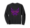 Butterfly Elegance Y2K Grunge Sweatshirt - Aesthetic Graphic for Adults - T-Shirt, Sweatshirt, Hoodie