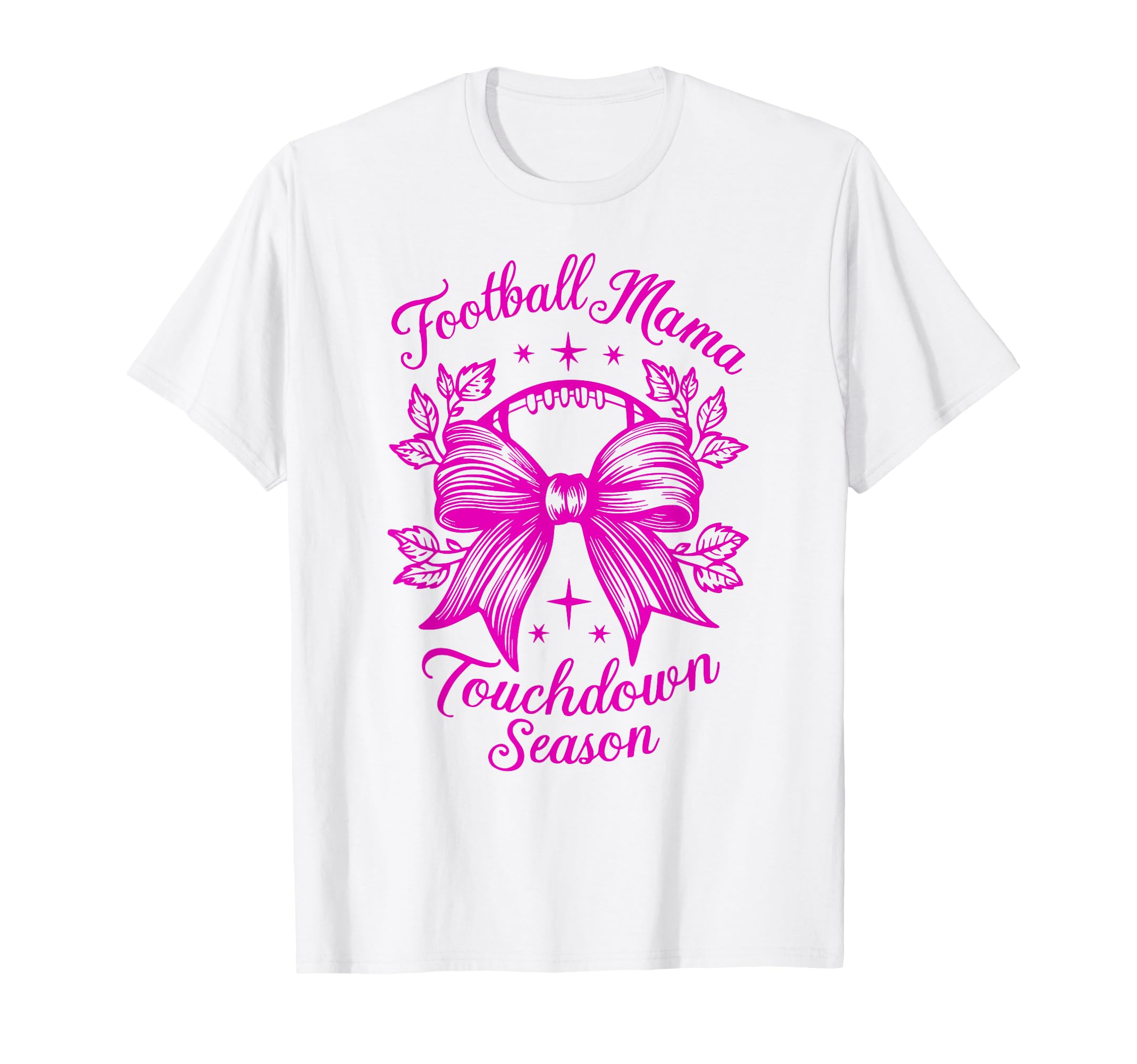 Womens Moms Coquette Bow Football Lover T-Shirt - Graphic Print Men Women - T-Shirt, Sweatshirt, Hoodie