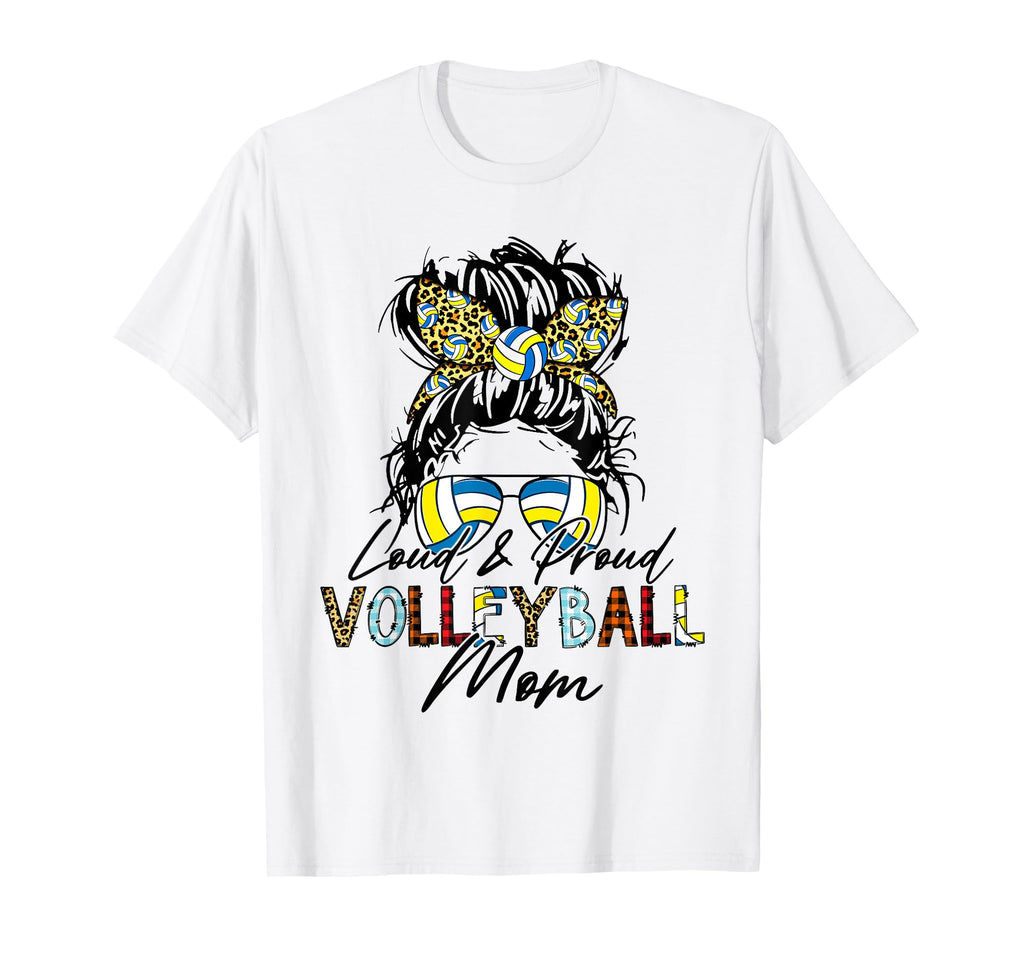 Loud And Proud Volleyball Mom Bleached T-Shirt - Streetwear Style Unisex - T-Shirt, Sweatshirt, Hoodie