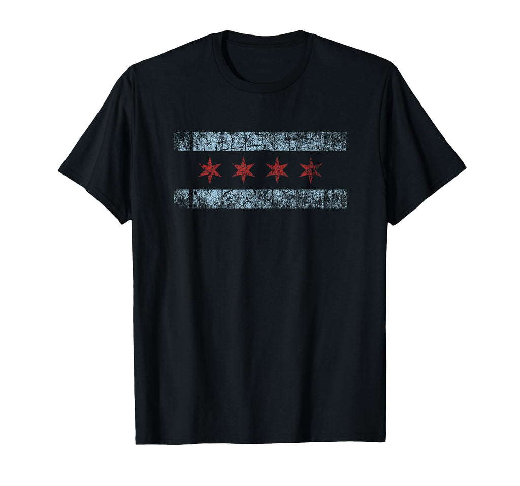 Chicago Flag Windy City T-Shirt - Unique Graphic Unisex - T-Shirt, Sweatshirt, Hoodie