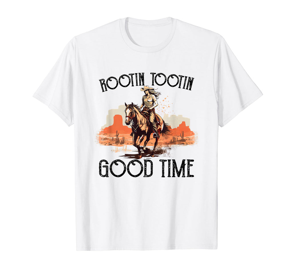 Rootin Tootin Good Time Western T-Shirt - Fun Novelty Design for Adults - T-Shirt, Sweatshirt, Hoodie