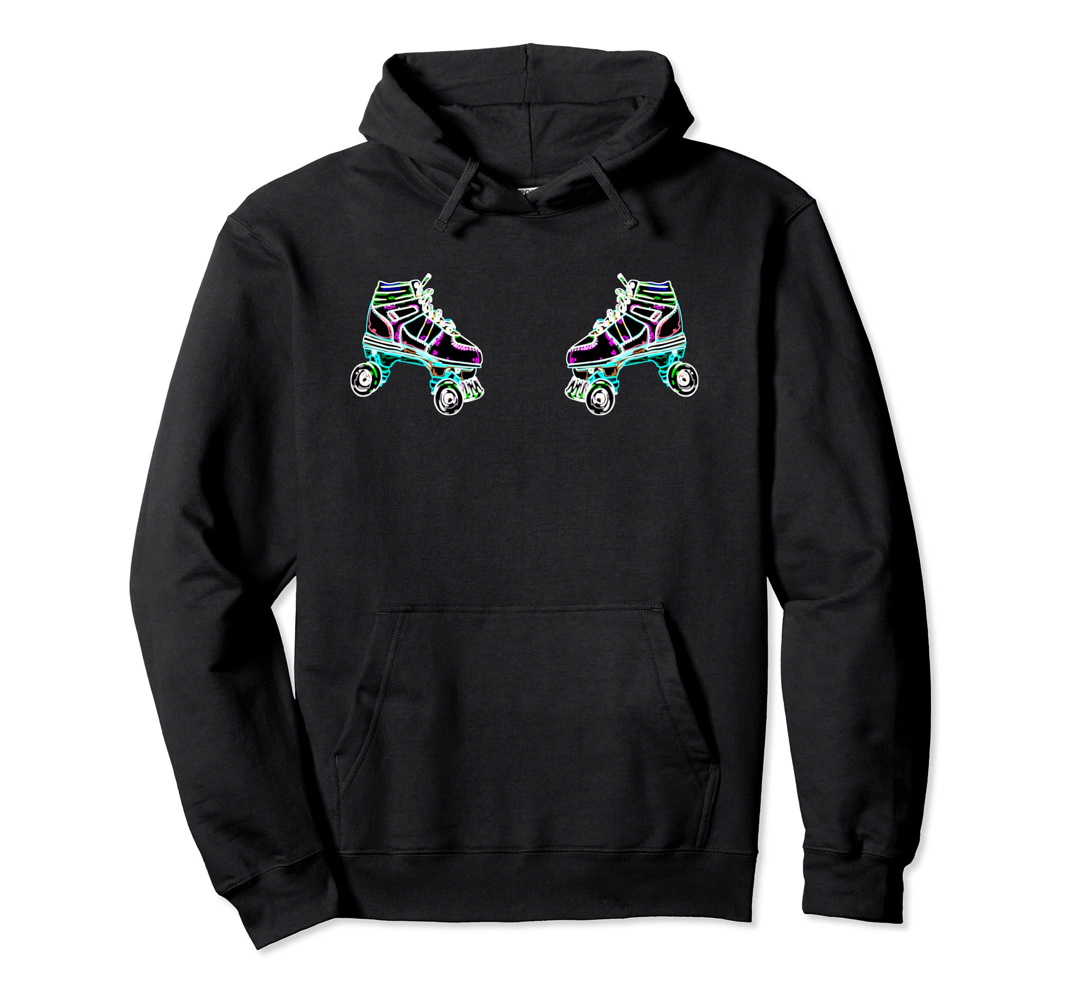 80S Rollerskates Boobs Rollergirl Quad Hoodie - Graphic Print Men Women - T-Shirt, Sweatshirt, Hoodie