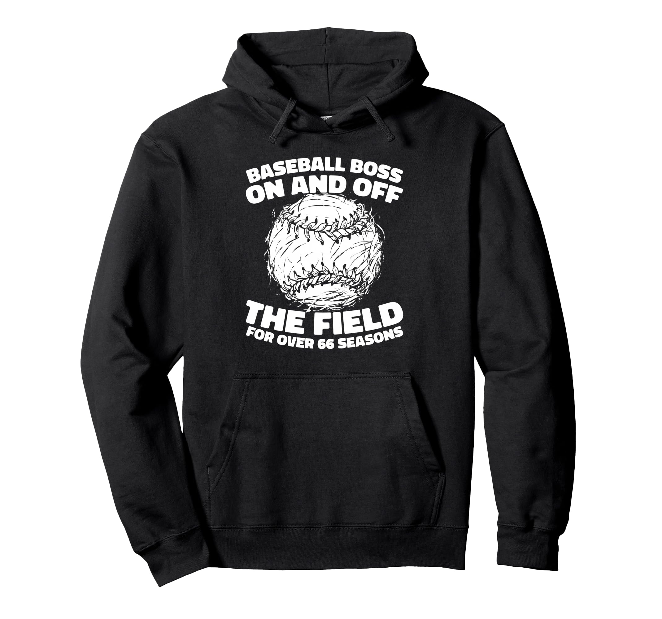 66 Years Old Baseballer Sport Player Hoodie - Graphic Print Unisex - T-Shirt, Sweatshirt, Hoodie
