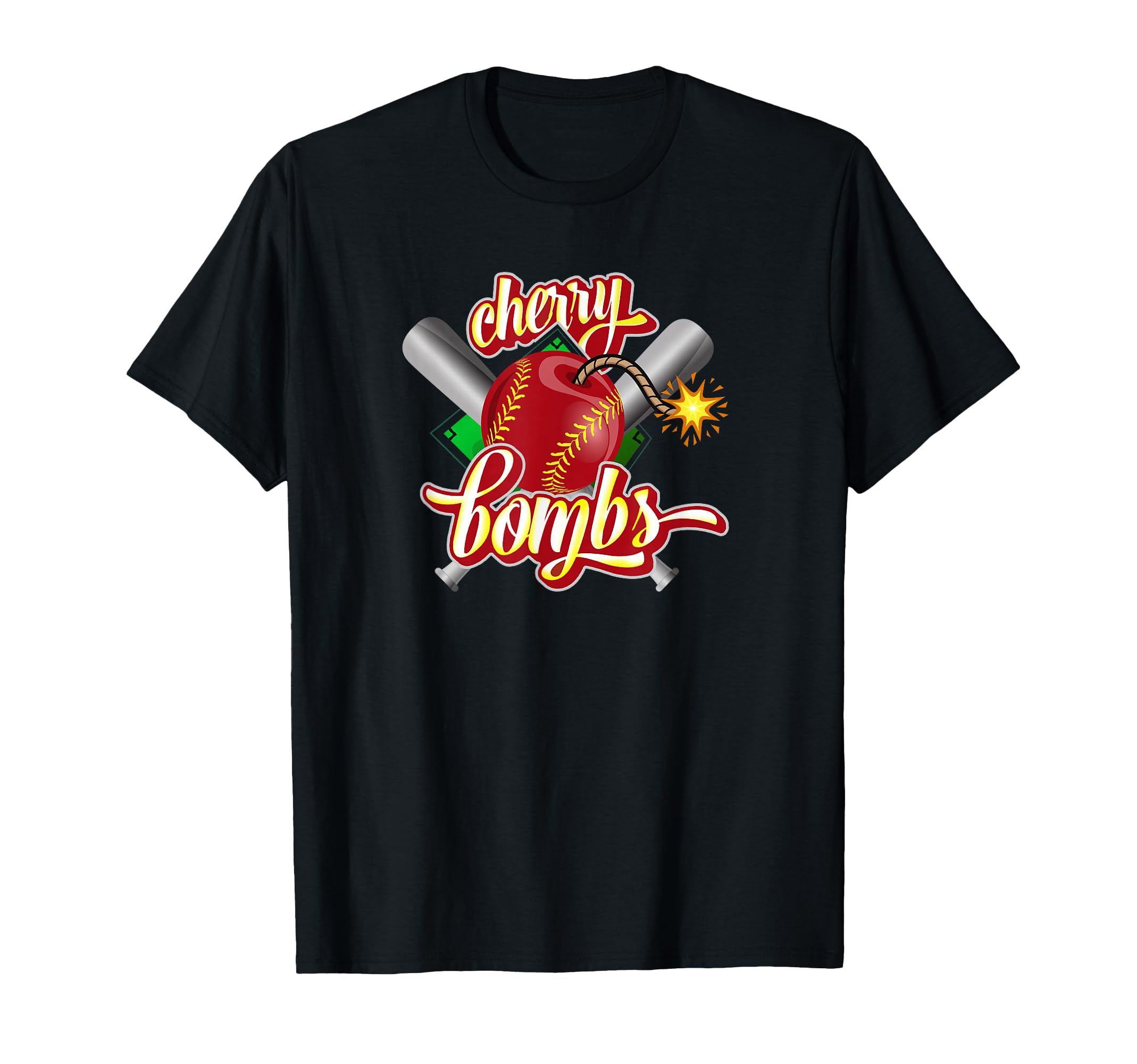 Cherry Bombs Logo Womans Softball Team T-Shirt - Streetwear Style Unisex - T-Shirt, Sweatshirt, Hoodie