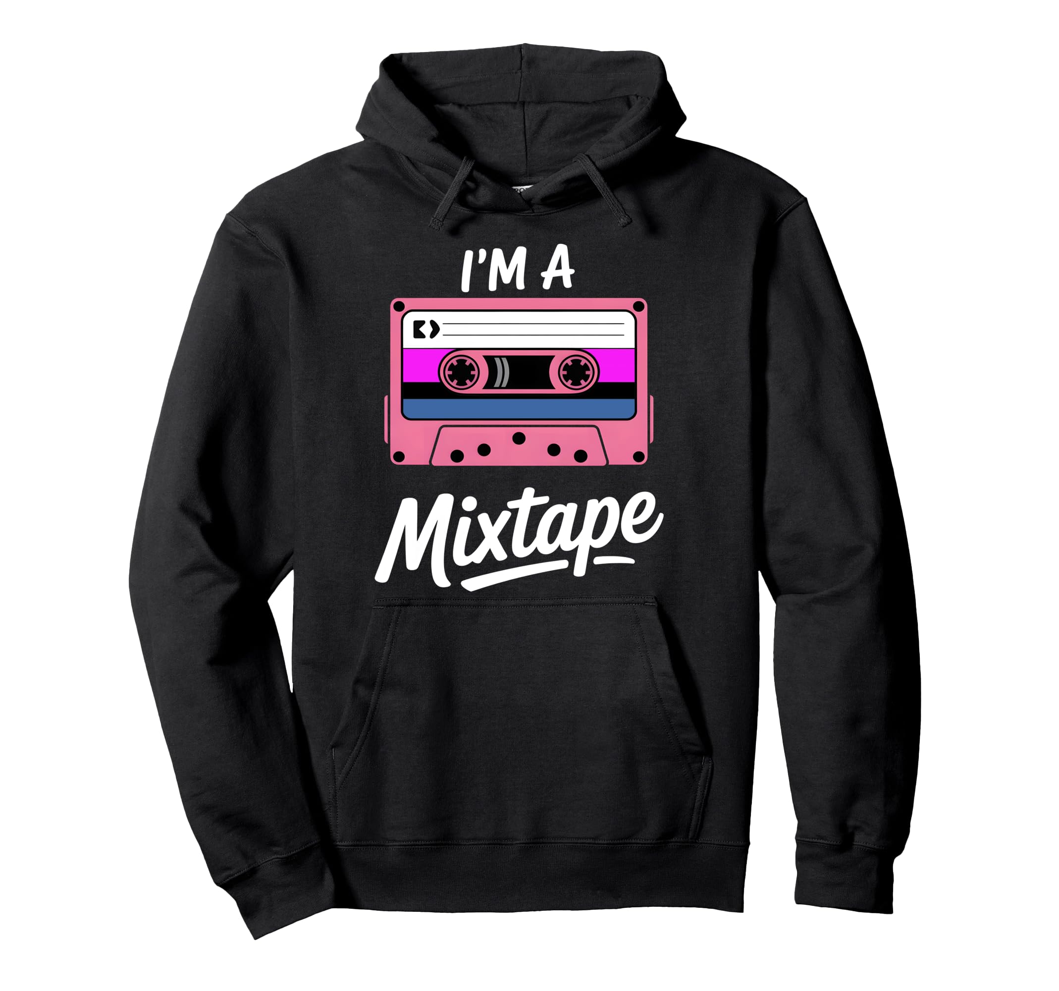 Im Mixtape Genderfluid Pride Cassette Hoodie - Trendy Graphic Men Women - T-Shirt, Sweatshirt, Hoodie