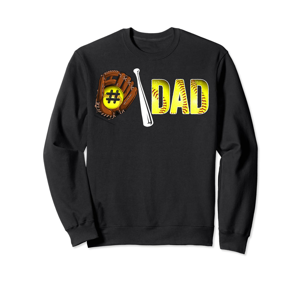 Number One Softball Dad Sweatshirt - Casual Everyday Wear for Adults - T-Shirt, Sweatshirt, Hoodie