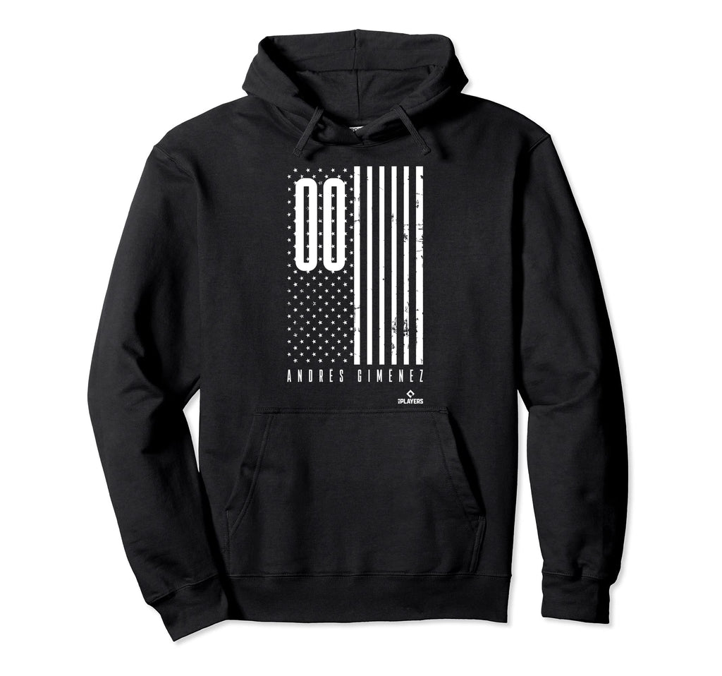 Andres Gimenez American Flag Cleveland Hoodie - Custom Art Print Unisex - T-Shirt, Sweatshirt, Hoodie