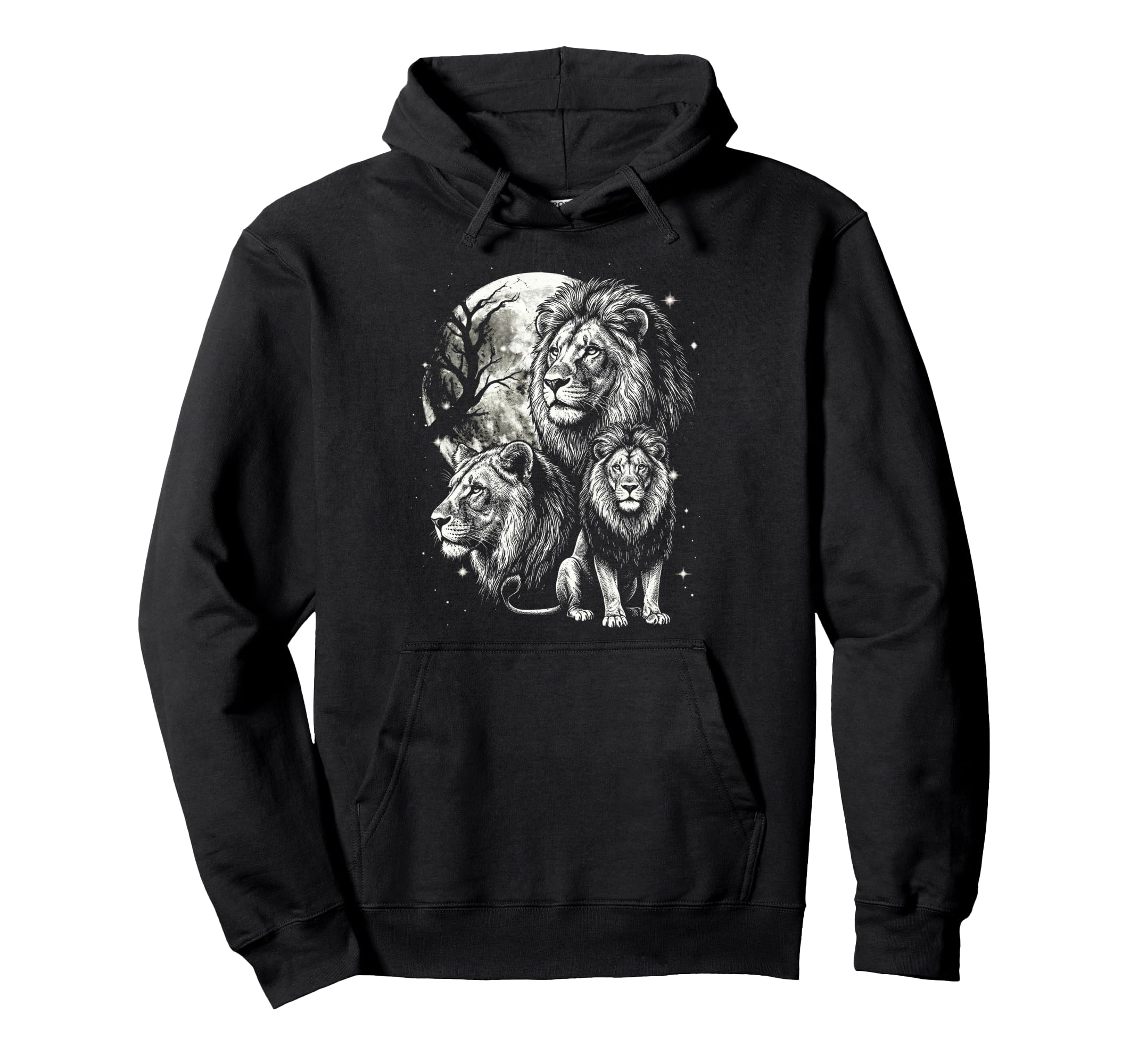Lion 90S Aesthetic Y2K Lion Hoodie - Trendy Graphic Unisex - T-Shirt, Sweatshirt, Hoodie