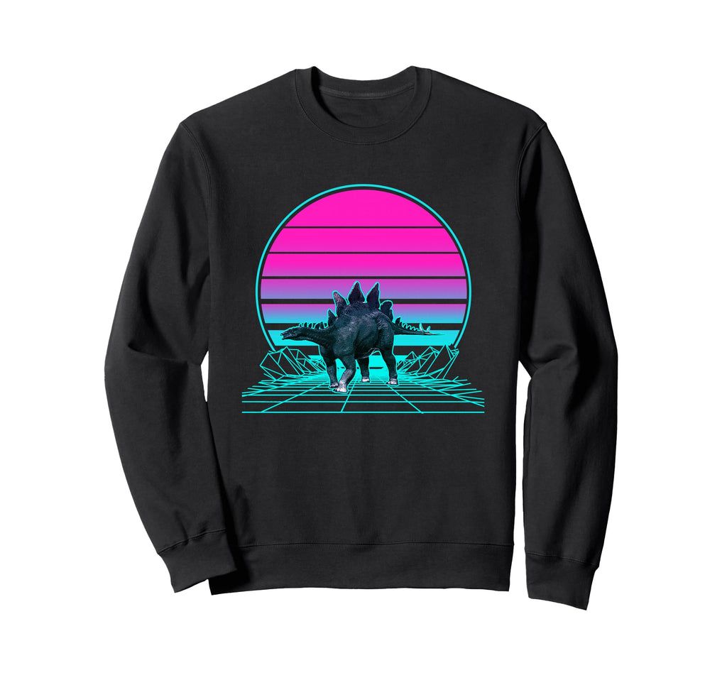 Sunset Stegosaurus Sweatshirt - Custom Art Print Men Women - T-Shirt, Sweatshirt, Hoodie