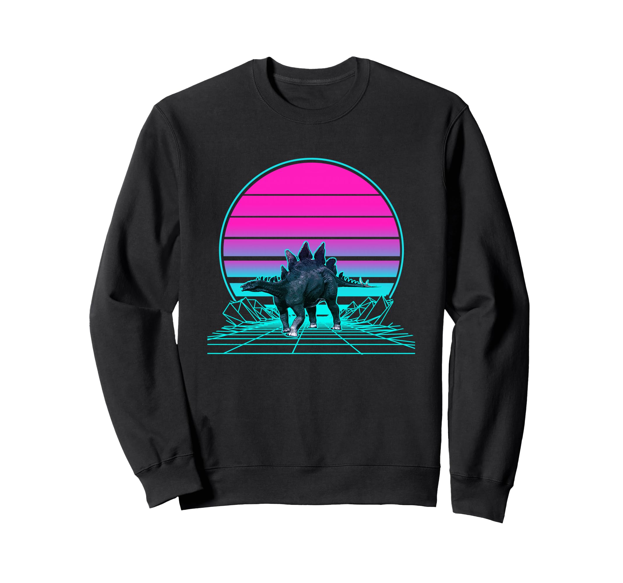 Sunset Stegosaurus Sweatshirt - Custom Art Print Men Women - T-Shirt, Sweatshirt, Hoodie
