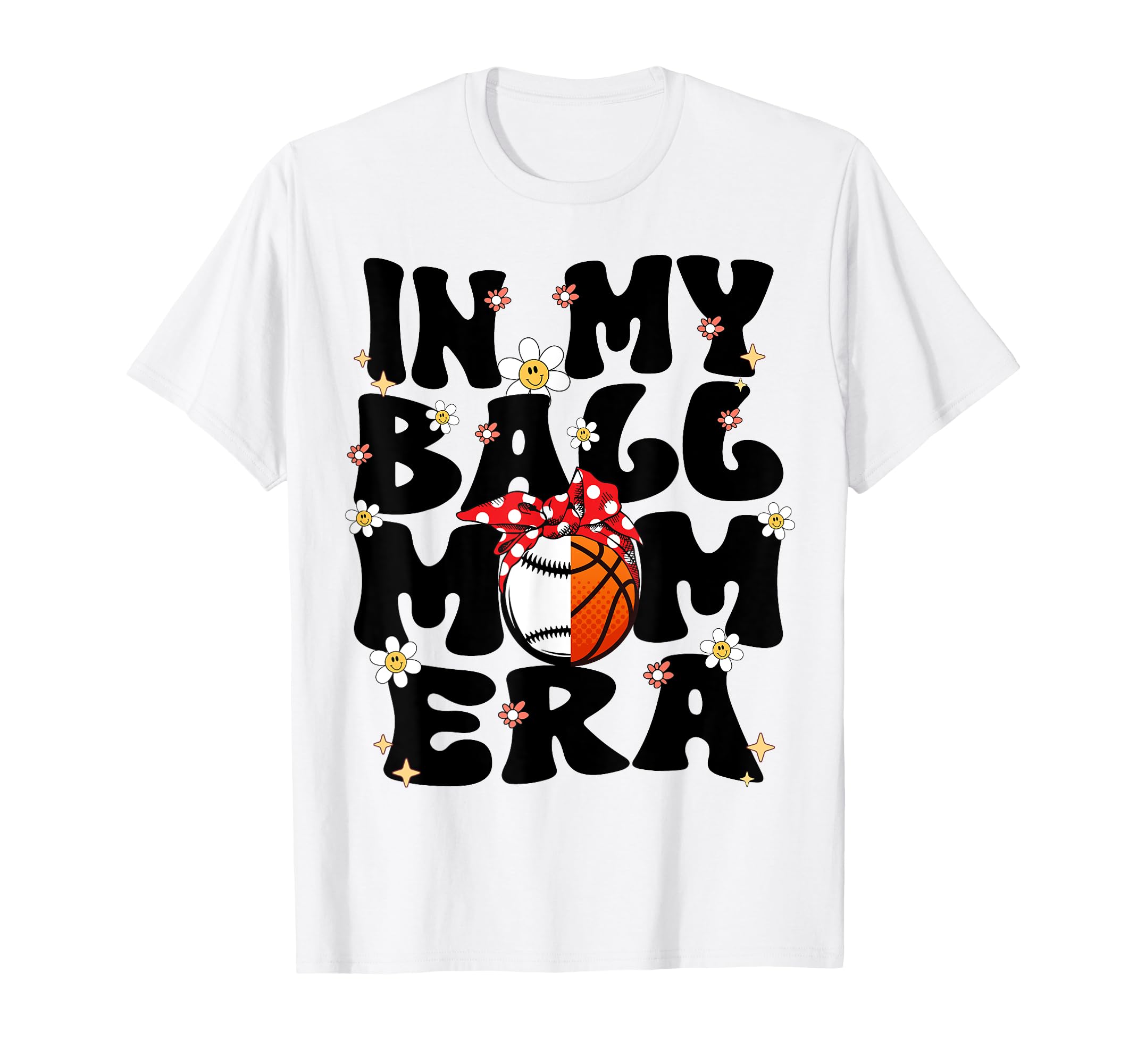 My Ball Mom Era Groovy Baseball T-Shirt - Trendy Graphic for Adults - T-Shirt, Sweatshirt, Hoodie