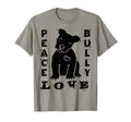 Pitbull Love Peace Love Bully T-Shirt - Trendy Graphic for Adults - T-Shirt, Sweatshirt, Hoodie