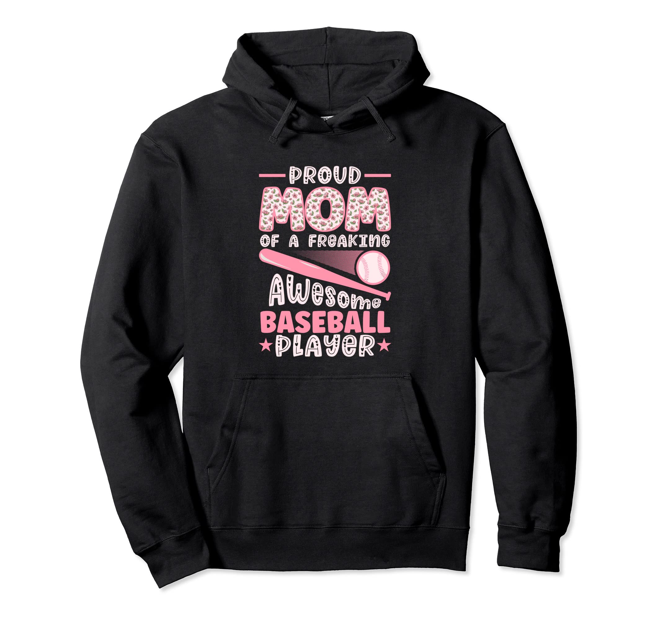 Proud Mom Freaking Awesome Baseball Hoodie - Aesthetic Graphic Men Women - T-Shirt, Sweatshirt, Hoodie