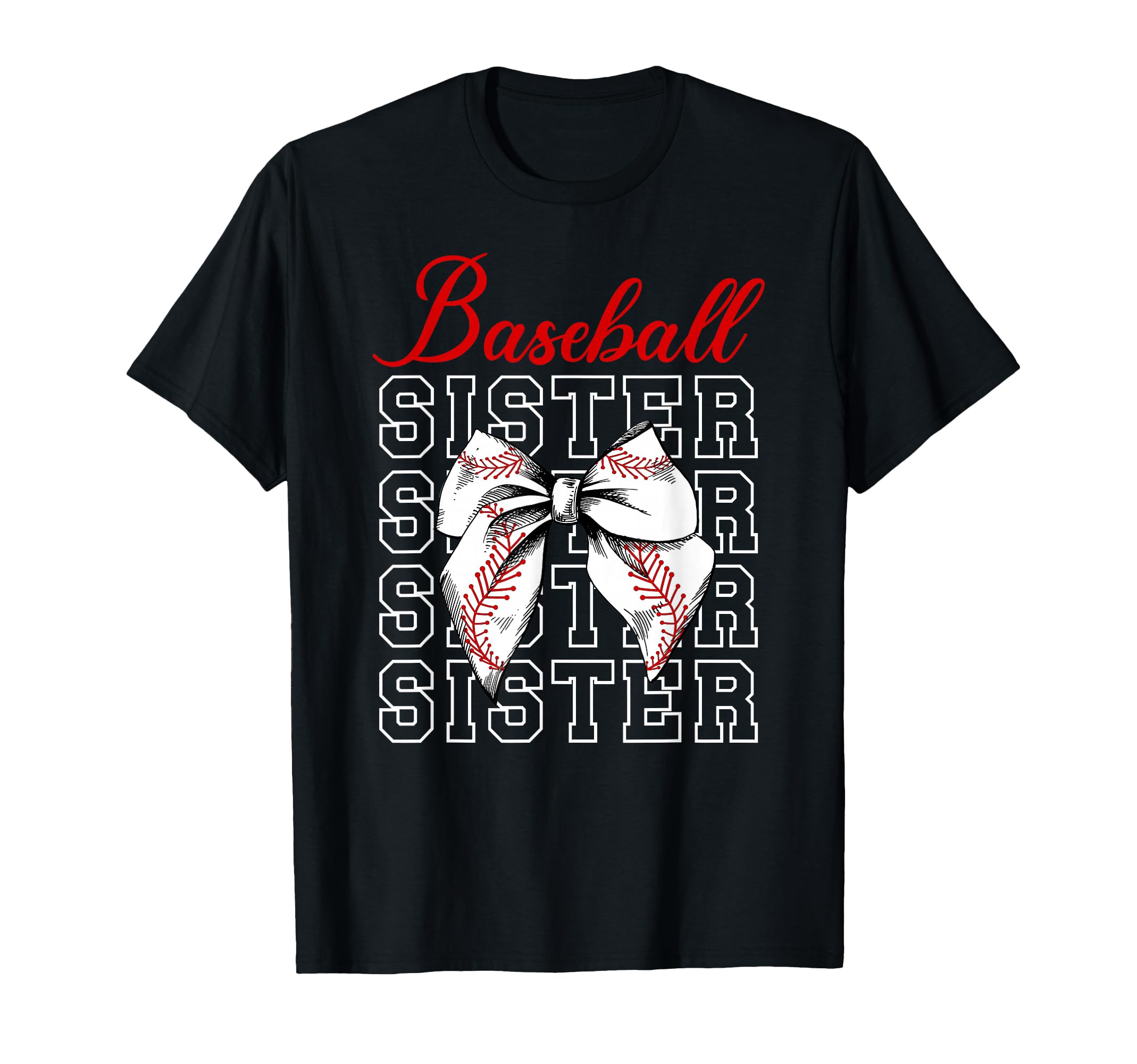 Baseball Sister Baseball Player T-Shirt - Graphic Print for Adults - T-Shirt, Sweatshirt, Hoodie