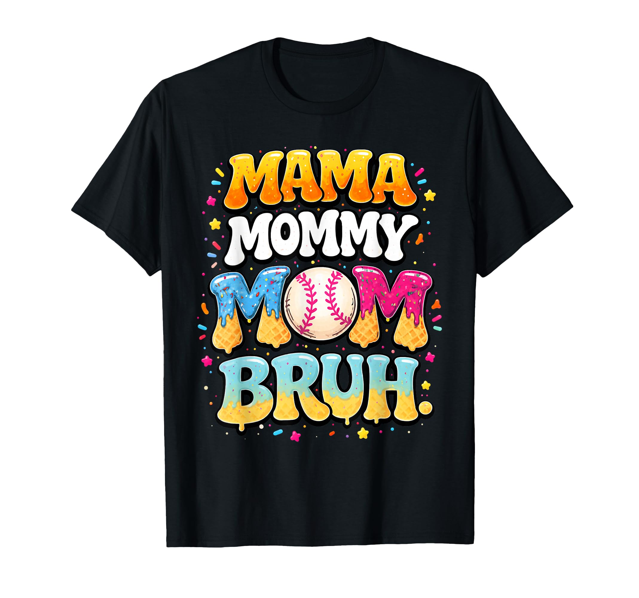 Mama Mommy Mom Bruh Baseball Mothers T-Shirt - Aesthetic Graphic Men Women - T-Shirt, Sweatshirt, Hoodie
