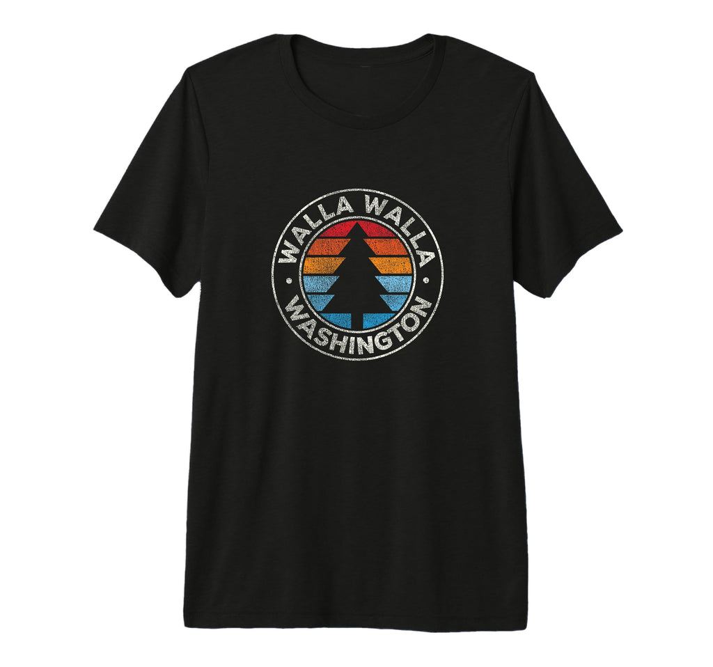 Walla Walla Washington Wa 70S Tri Blend T-Shirt - Graphic Print Men Women - T-Shirt, Sweatshirt, Hoodie