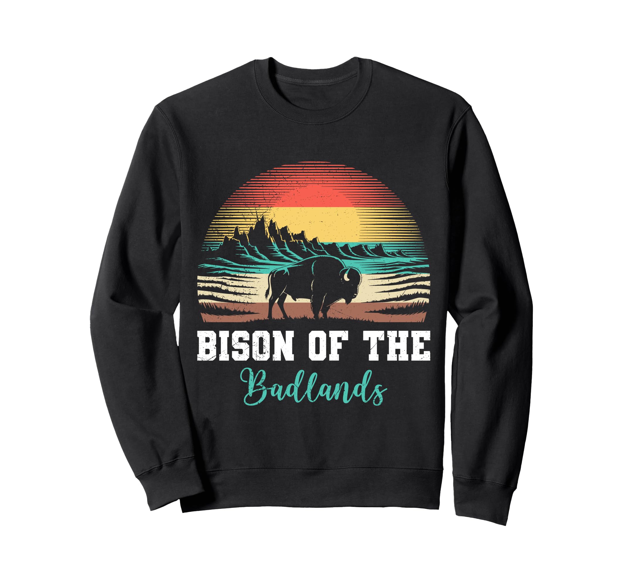 South Dakota Bison Badlands Sweatshirt - Unique Graphic for Adults - T-Shirt, Sweatshirt, Hoodie