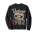 1982 Cassette Tape 42Nd Birthday Bday Sweatshirt - Aesthetic Graphic Unisex - T-Shirt, Sweatshirt, Hoodie