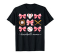 Baseball Mama Bow Baseball Mom Baseball T-Shirt - Trendy Graphic Men Women - T-Shirt, Sweatshirt, Hoodie