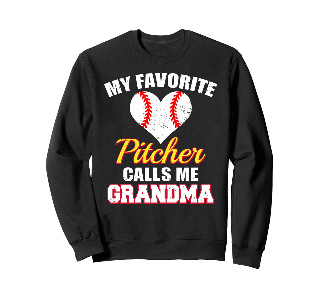 My Favorite Pitcher Calls Me Grandma Sweatshirt - Minimalist Print Unisex - T-Shirt, Sweatshirt, Hoodie