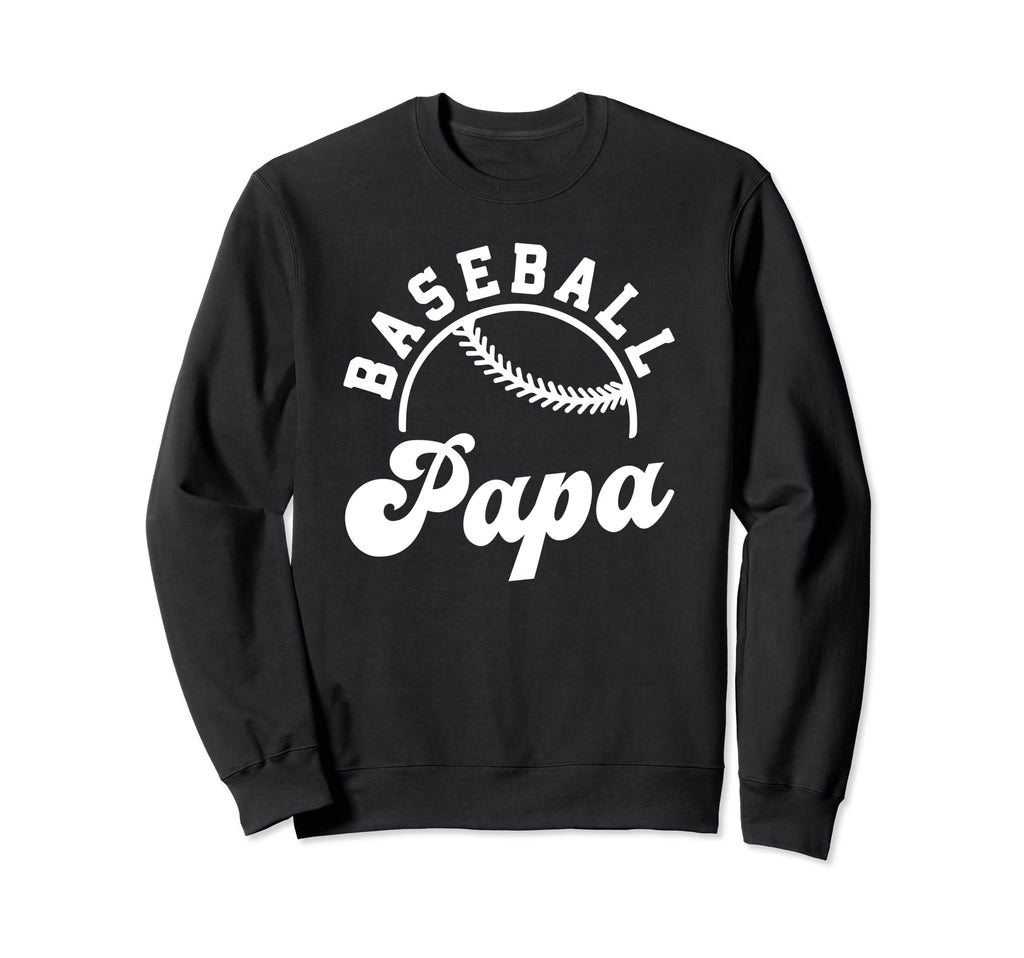 Baseball Papa Matching Baseball Sweatshirt - Novelty Apparel for Adults - T-Shirt, Sweatshirt, Hoodie