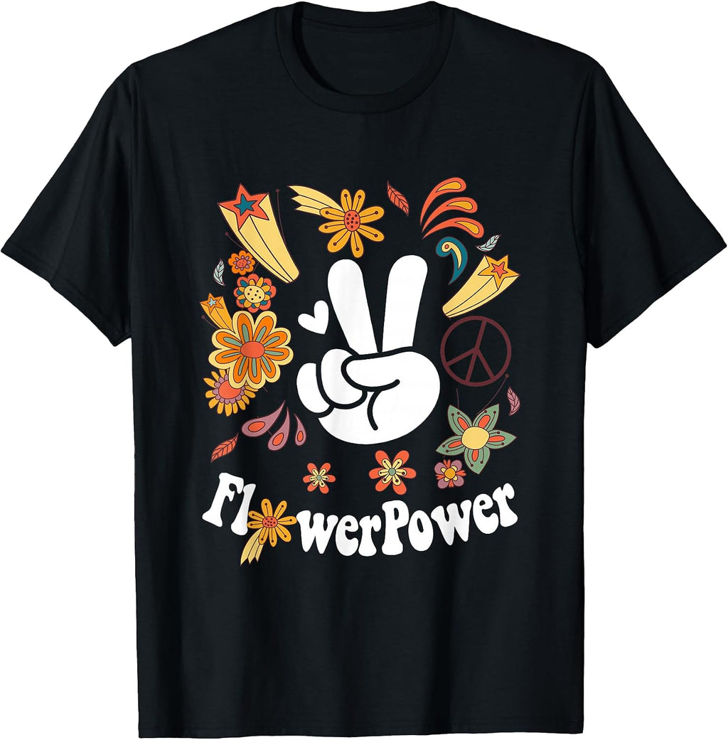 Flower P0wer Bohemian Peace - Adult & Kids T-Shirts, Sweatshirts & Hoodies apparel design preview 1