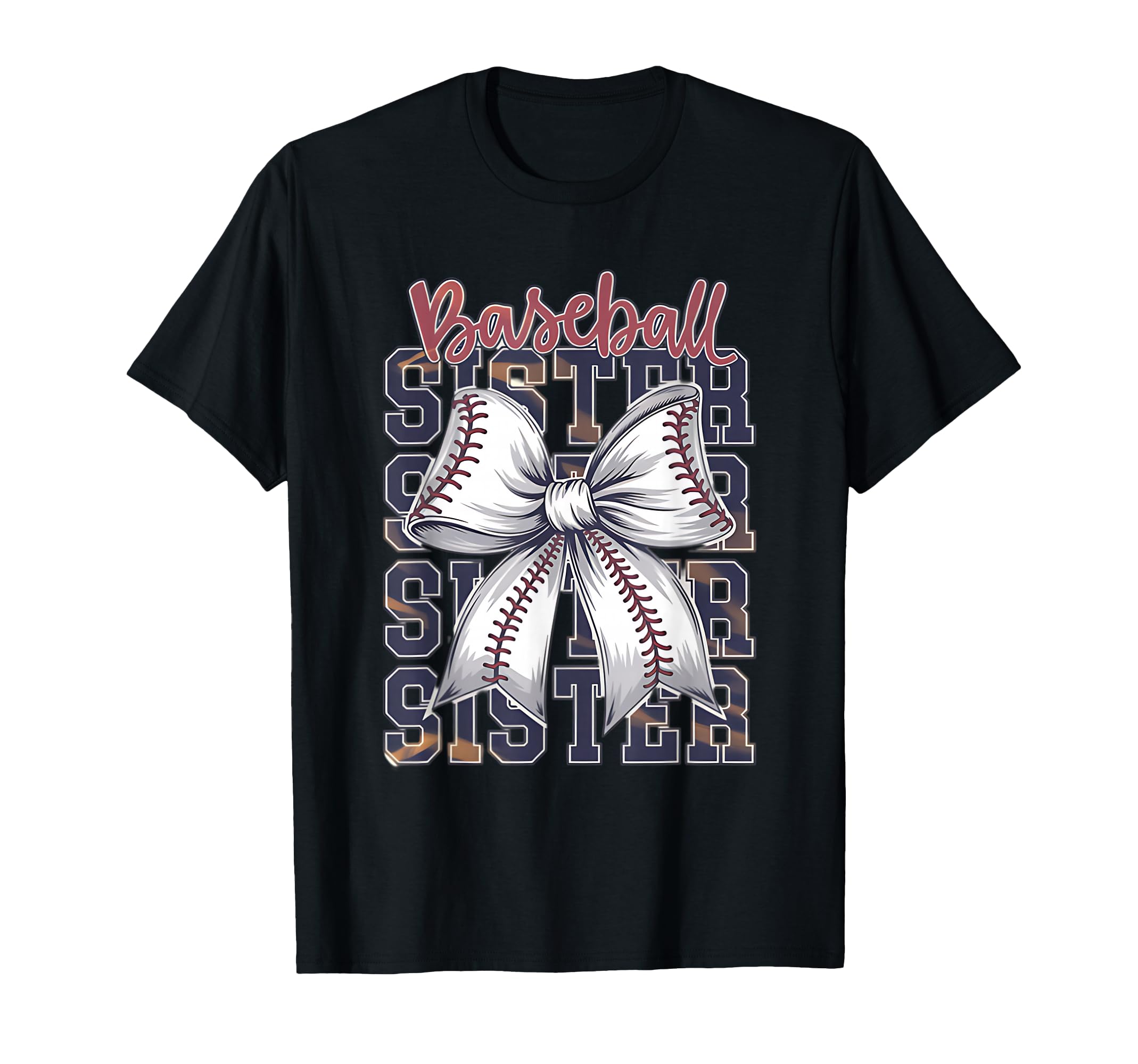 Baseball Sister Coquette Bow T-Shirt - Custom Art Print Men Women - T-Shirt, Sweatshirt, Hoodie